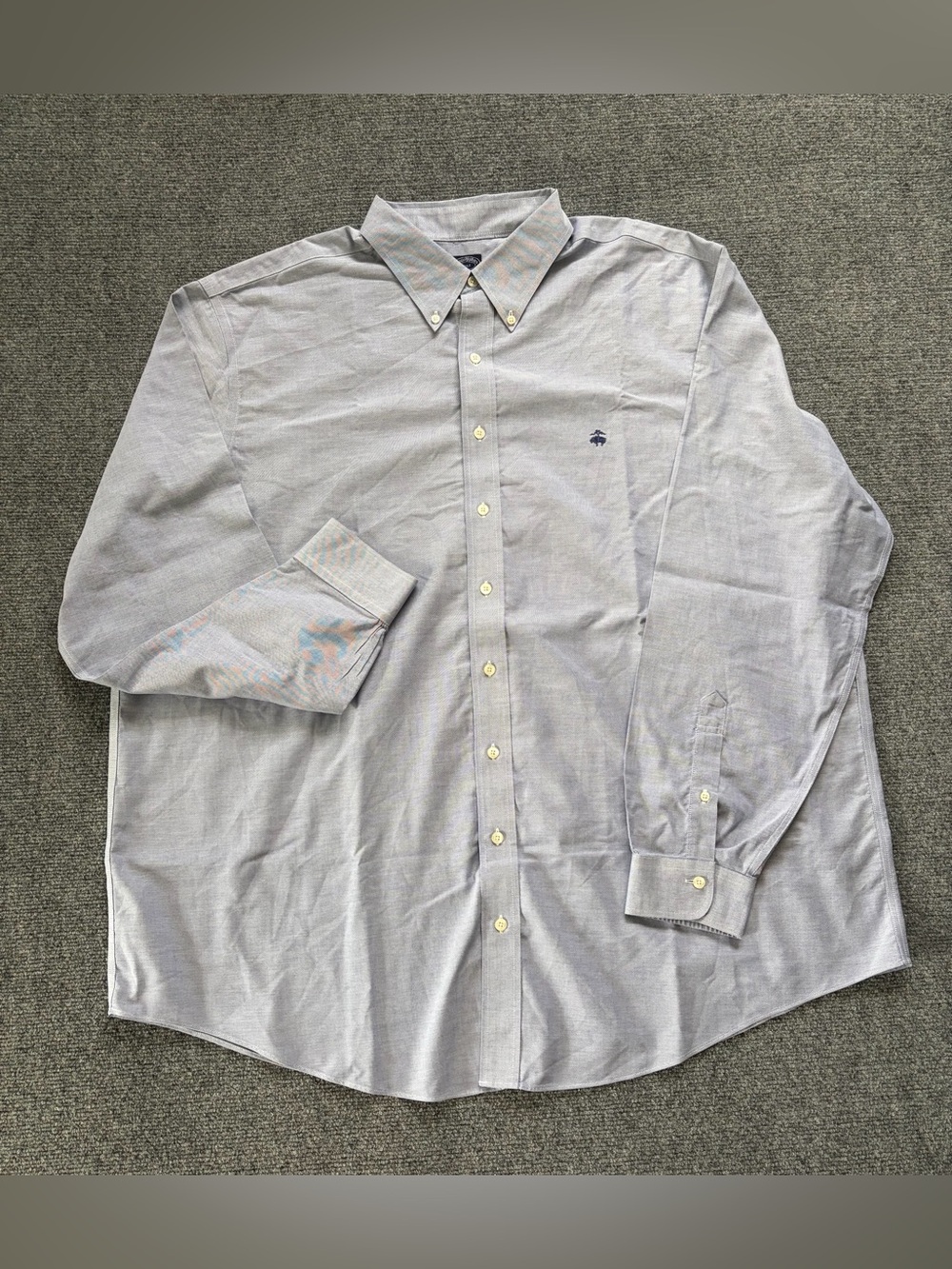 Brooks Brothers 1818 Non-Iron Dress Shirt Men’s 2XLT Blue Button Front cotton
